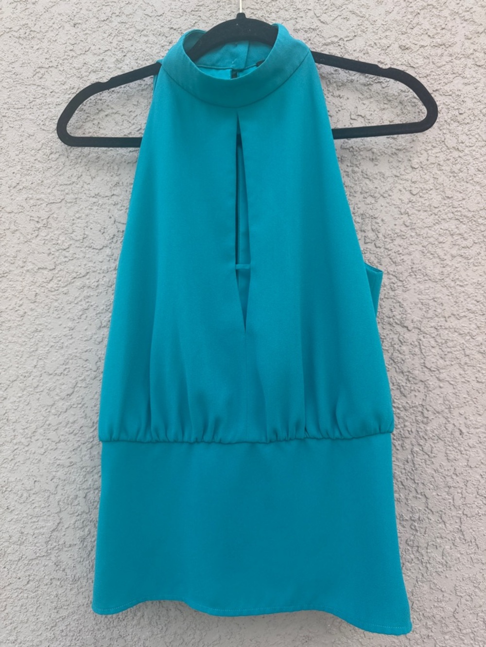 bebe Teal Halter Neck Blouse